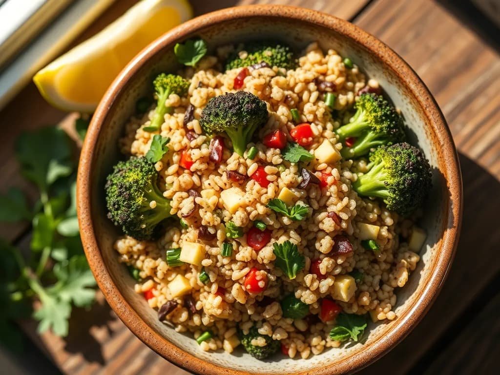 Zesty Quinoa and Charred Broccoli Salad