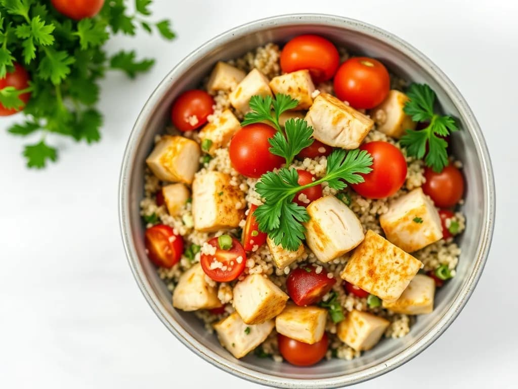 Zesty Lemon-Herb Quinoa Chicken Salad