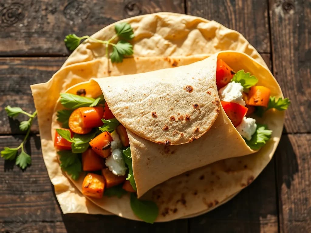 Grilled Vegetable & Feta Wrap
