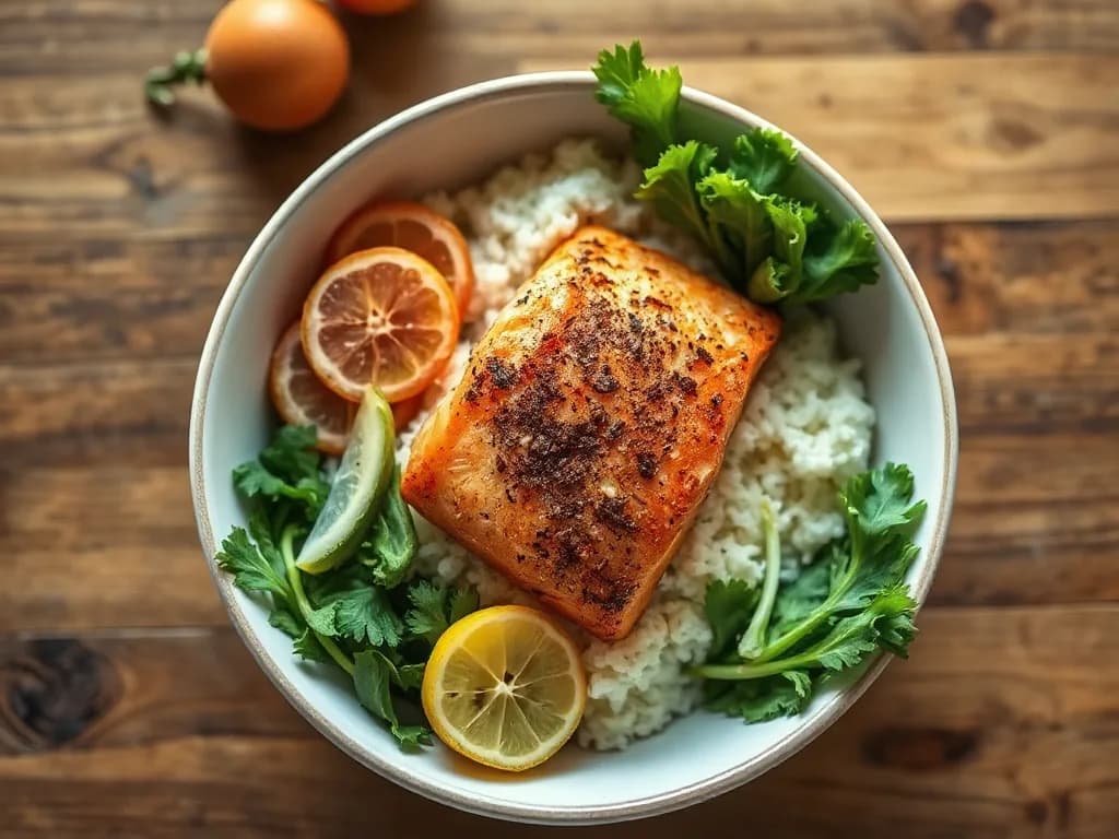 Zesty Pan-Seared Salmon & Quinoa Power Bowl