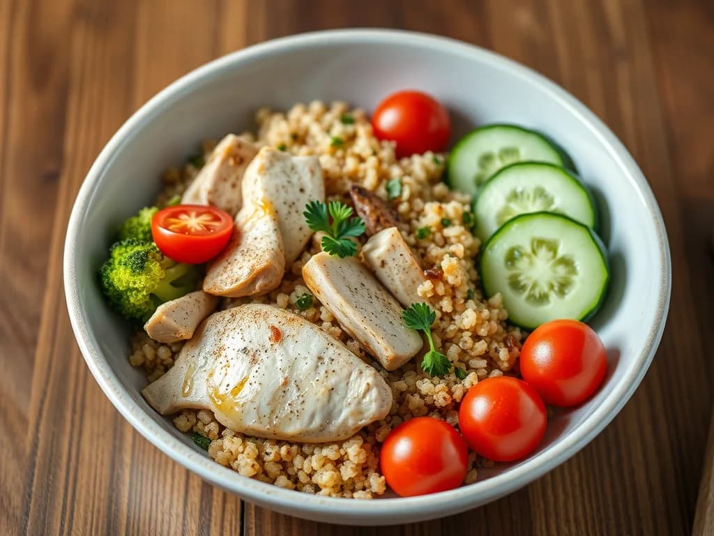 The Balanced Lemon-Herb Chicken Veggie Bowl