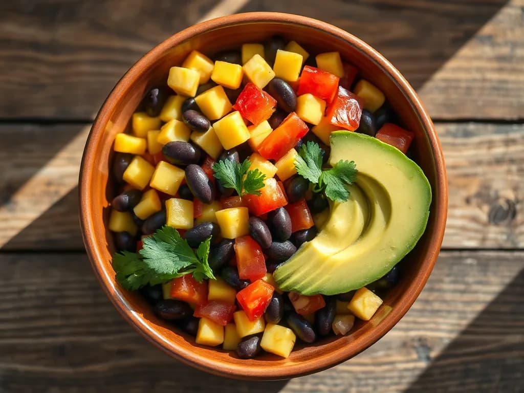 Zesty Black Bean and Corn Salsa Bowl