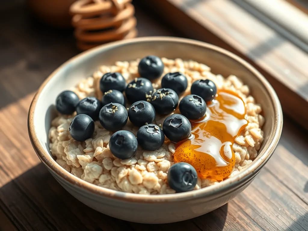 Steel-Cut Oats with Chia & Wild Blueberries