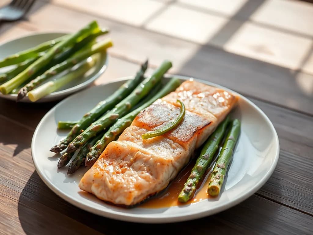 Baked Wild Salmon with Roasted Asparagus