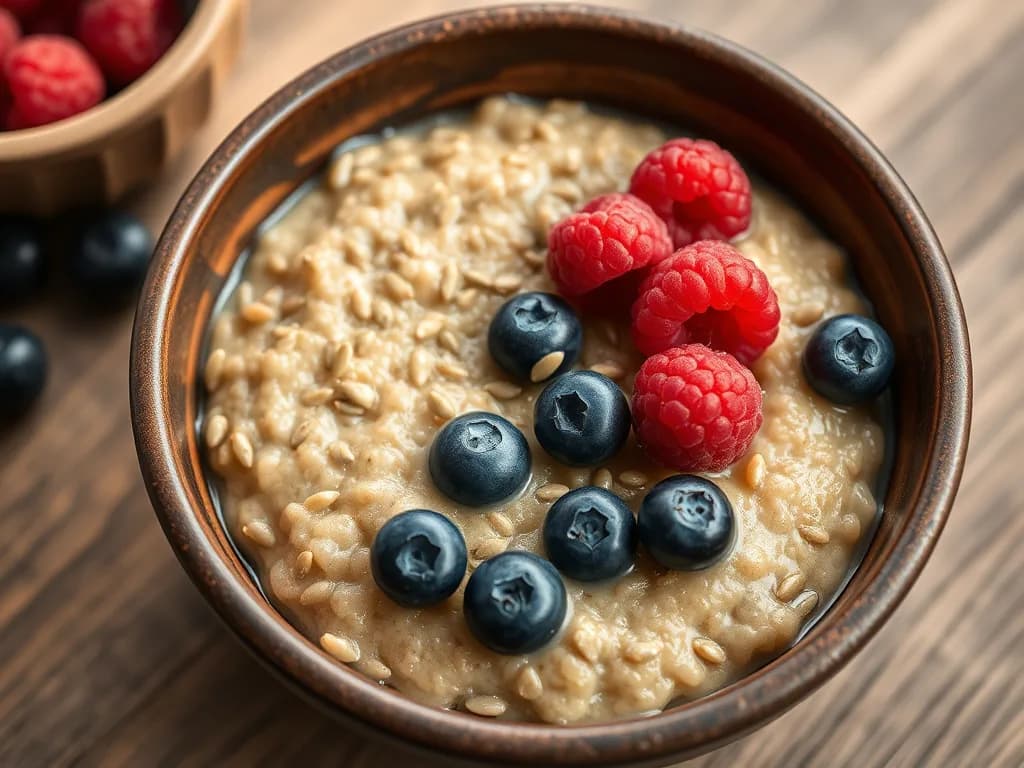 Hearty Buckwheat Porridge with Fresh Berries