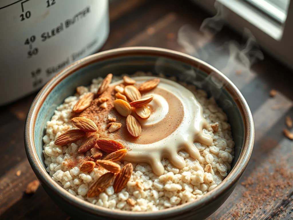 Steel-Cut Oats with Creamy Almond Butter