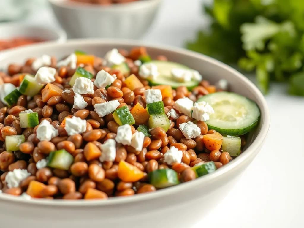 Hearty Mediterranean Lentil Salad with Feta