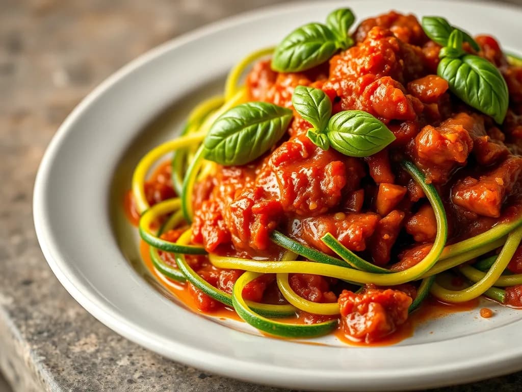 Zucchini Noodles with Rustic Turkey Ragu