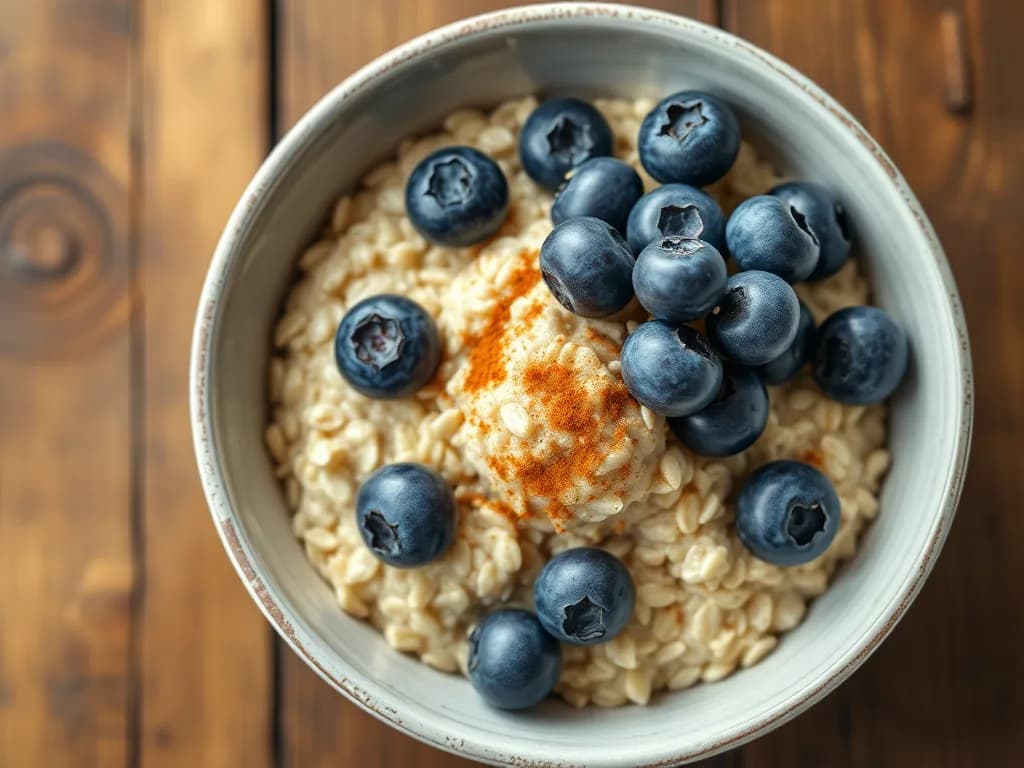 Hearty Steel-Cut Oats with Chia and Blueberries