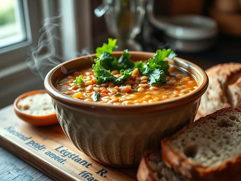 Rustic Garden Lentil Soup