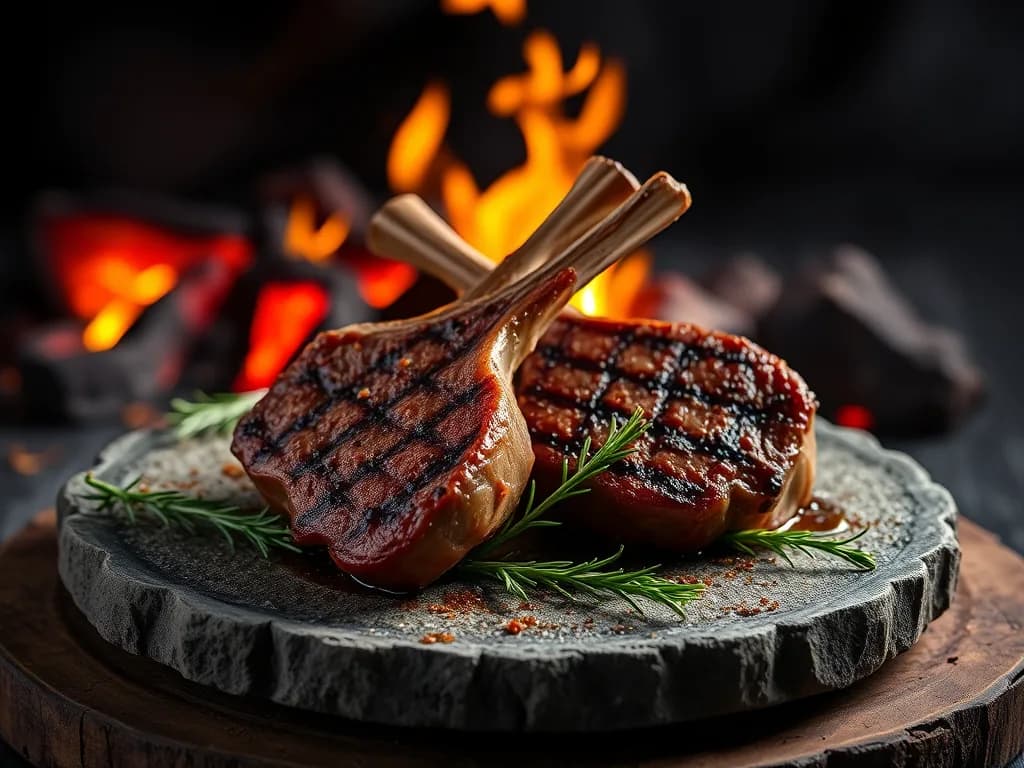 Grilled Lamb Chops with Rosemary Infusion