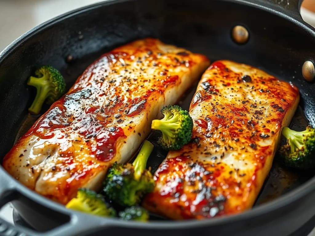 Pan-Seared Trout with Charred Broccoli
