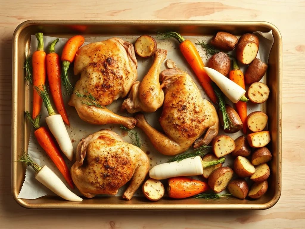 Roasted Herb Chicken and Root Vegetables