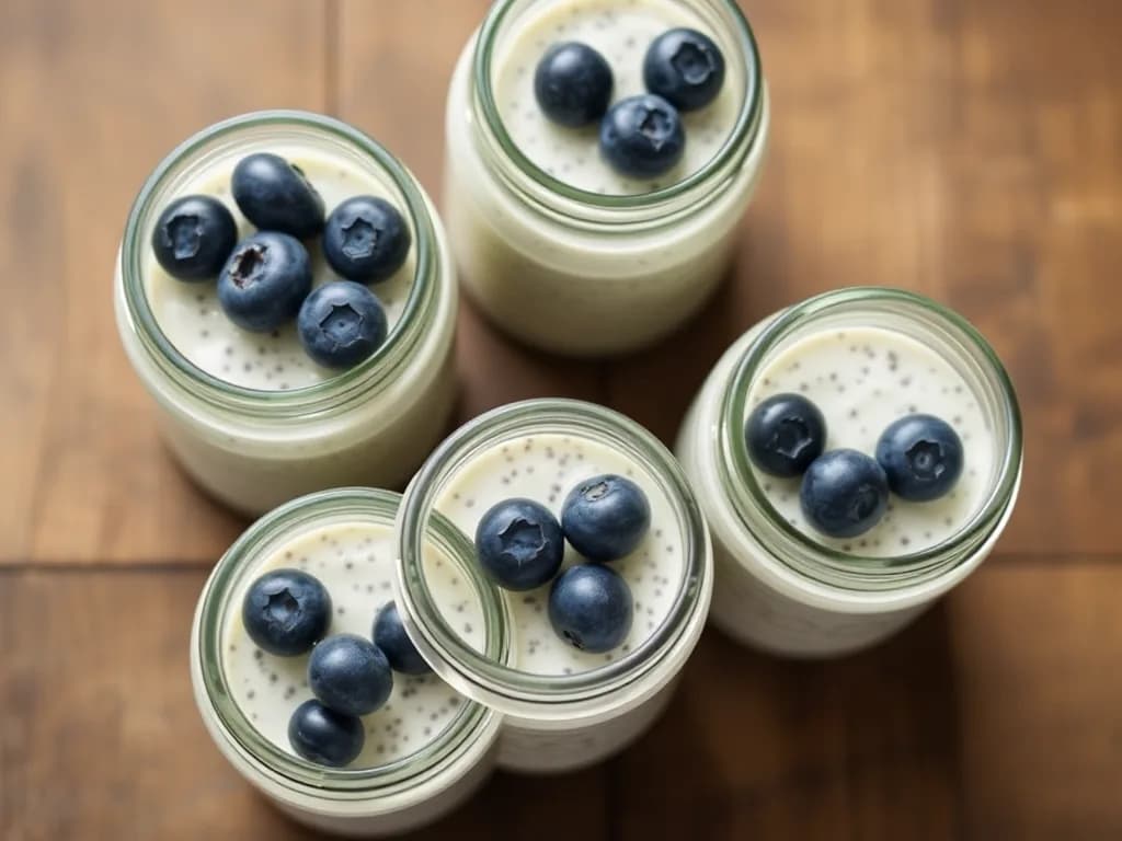 Creamy Almond & Blueberry Chia Seed Pudding
