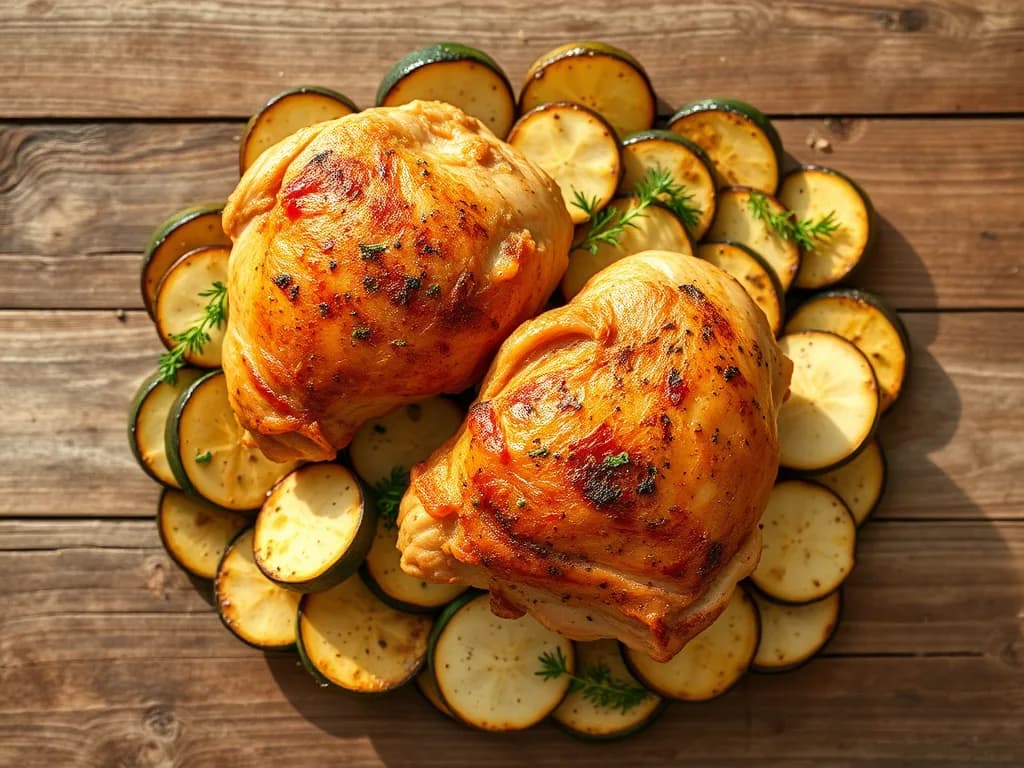 Herb-Roasted Chicken Thighs with Zucchini