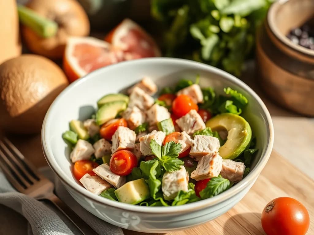 Fresh Turkey and Avocado Power Salad
