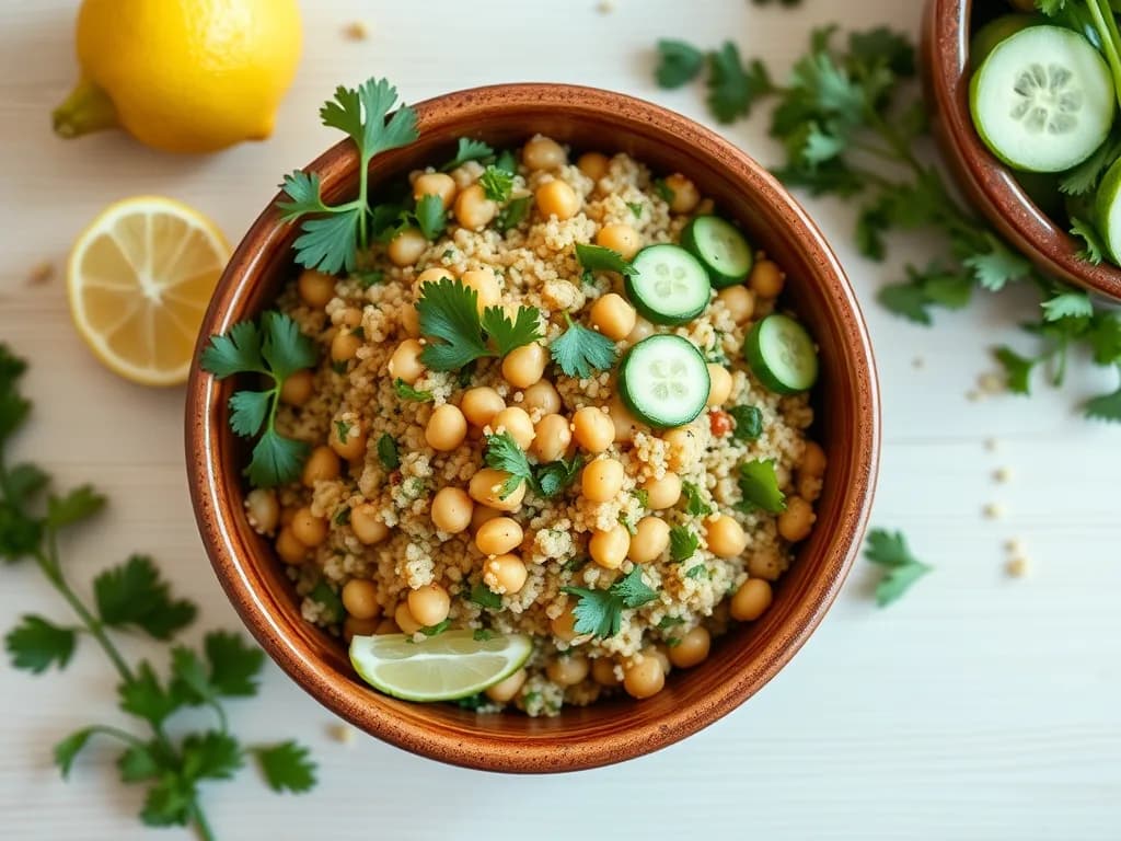 Zesty Quinoa and Chickpea Salad with Fresh Parsley