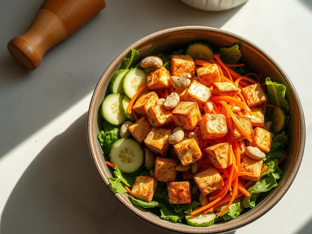 Zesty Ginger-Glazed Tempeh Salad