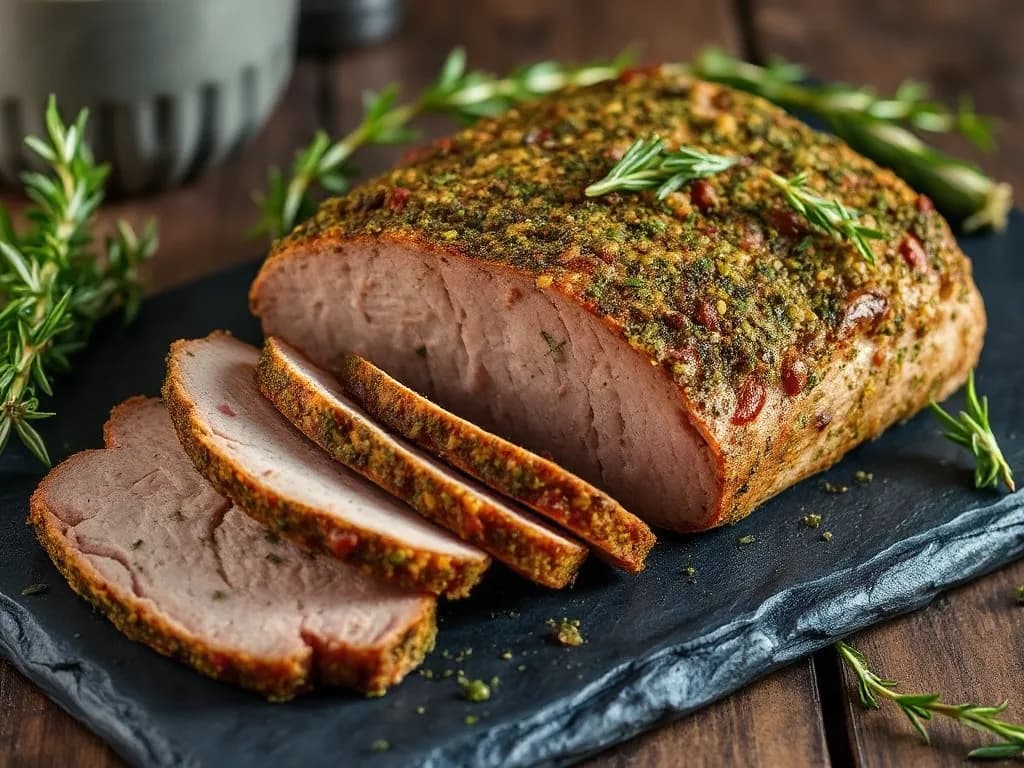 Savory Herb-Crusted Seitan Roast