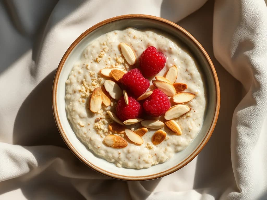 Warm Quinoa Porridge with Toasted Almonds