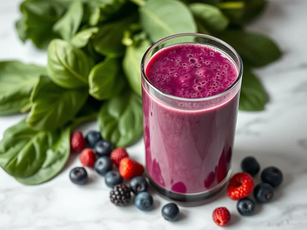 Berry and Spinach Protein Smoothie