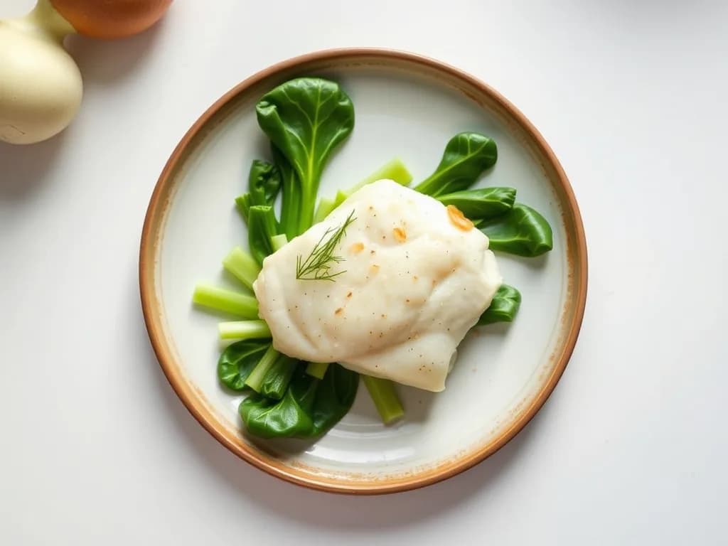 Simple Baked Cod with Ginger-Soy Bok Choy
