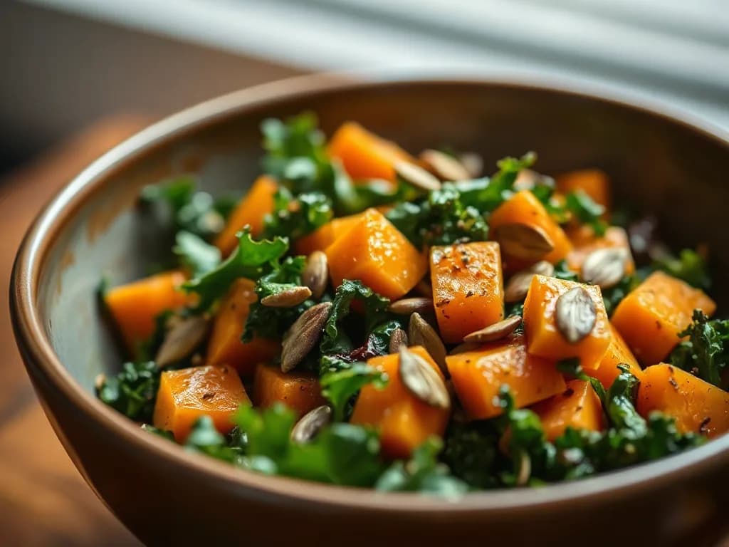 Roasted Sweet Potato Salad with Maple-Tahini Dressing
