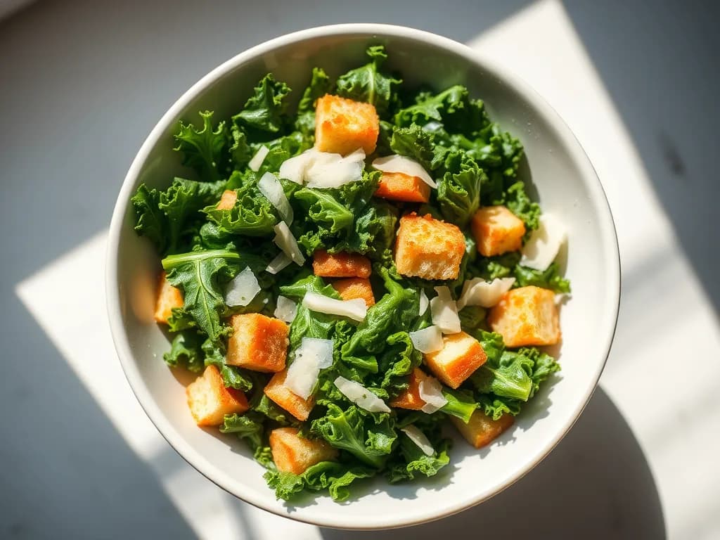 The NutriGuide Kale Caesar Salad
