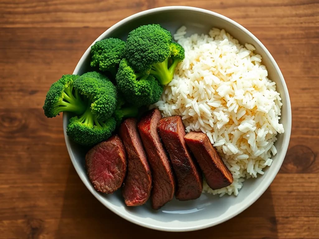 Seared Lean Sirloin with Fragrant Jasmine Rice