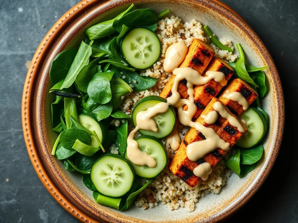 Zesty Grilled Tempeh Power Bowl