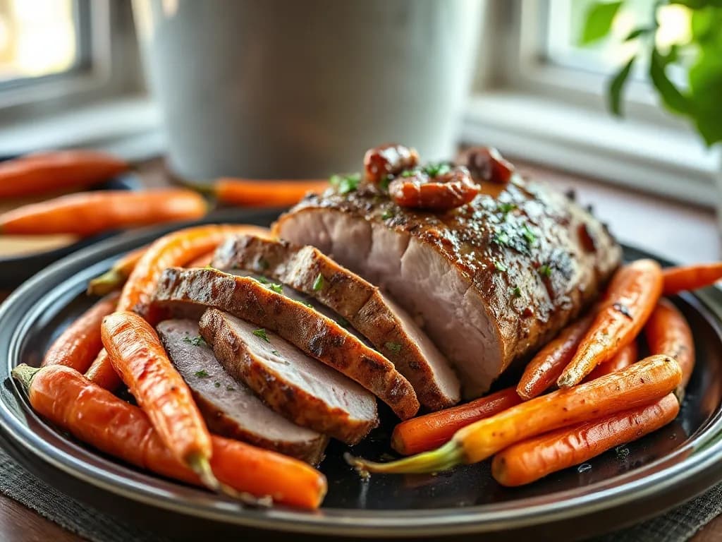 Roasted Pork Tenderloin with Maple-Glazed Carrots