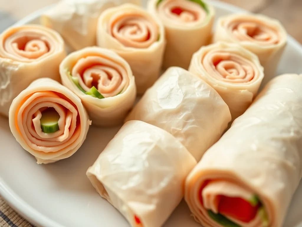 Smoked Turkey and Mustard Roll-Ups