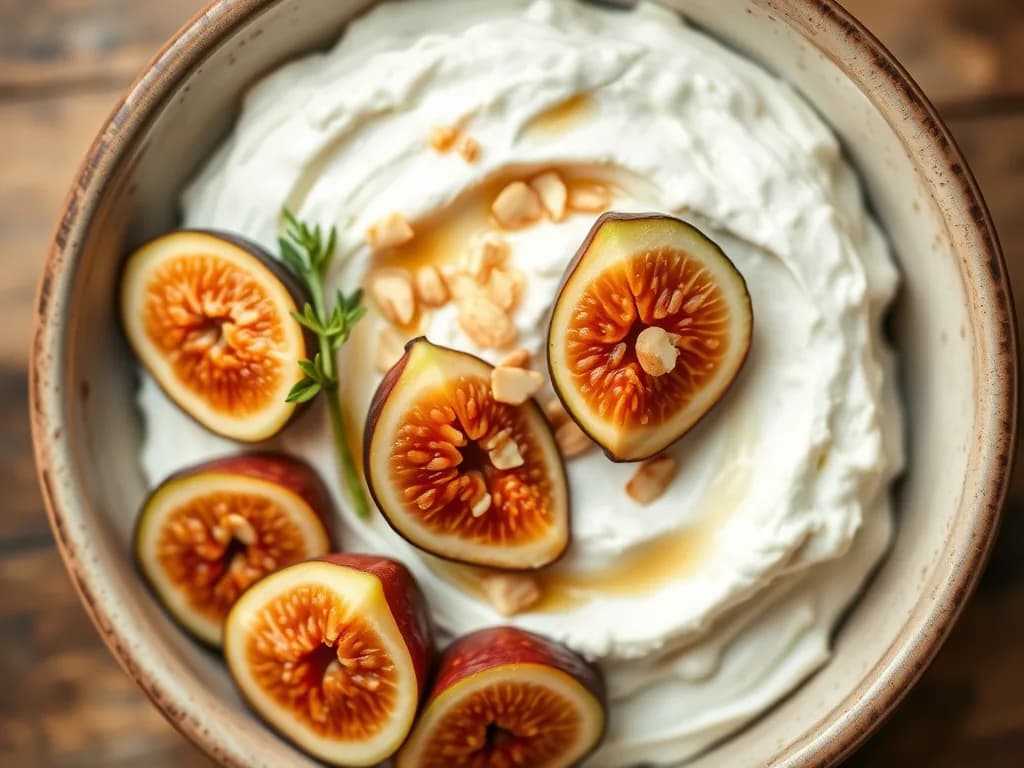 Fresh Fig and Ricotta Plate with Toasted Almonds