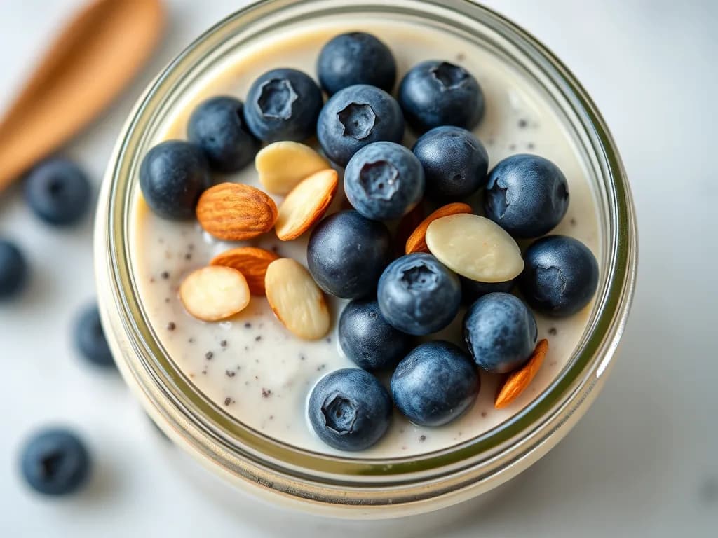 Creamy Chia Seed Pudding with Wild Blueberries