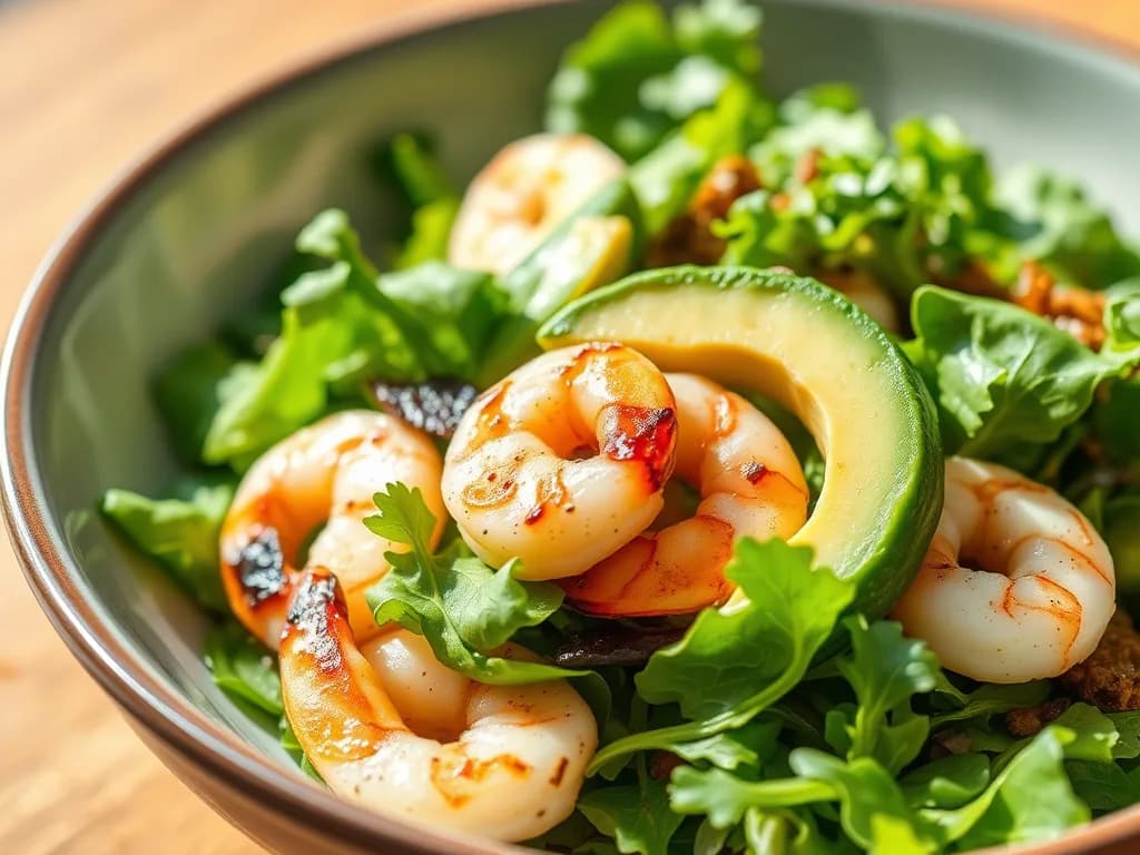 Grilled Shrimp and Avocado Salad with Lemon-Herb Vinaigrette