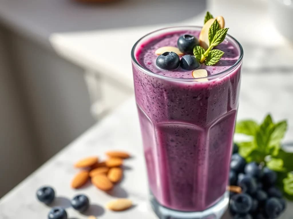 Blueberry Almond Breakfast Smoothie