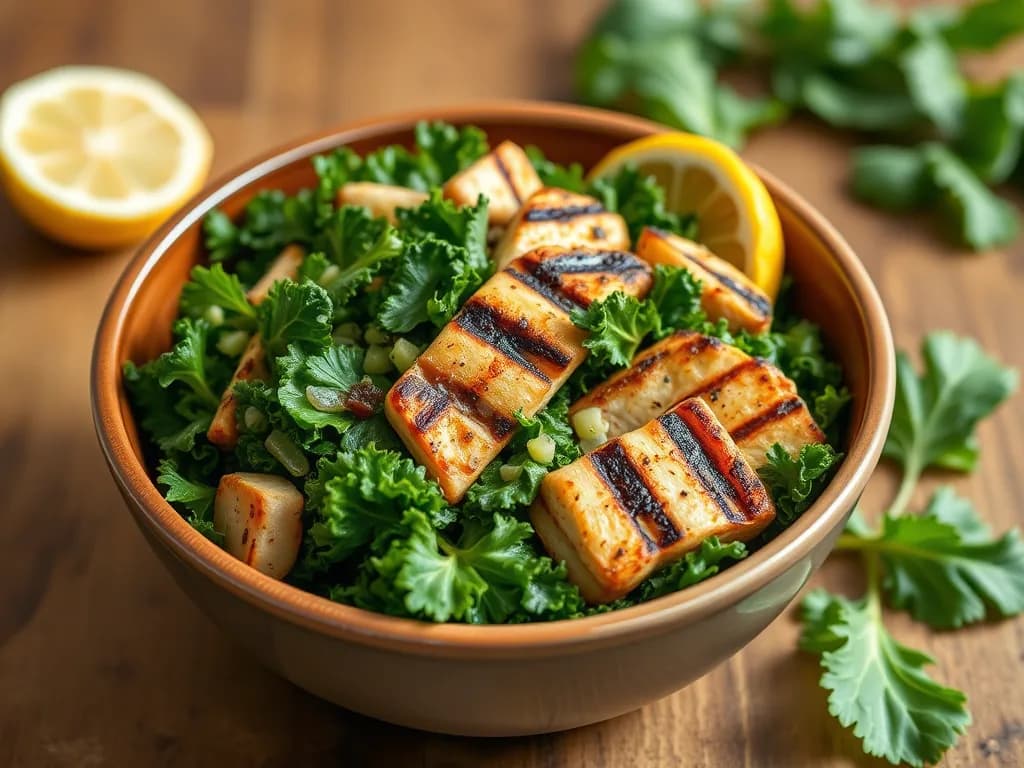 Zesty Kale Salad with Grilled Chicken