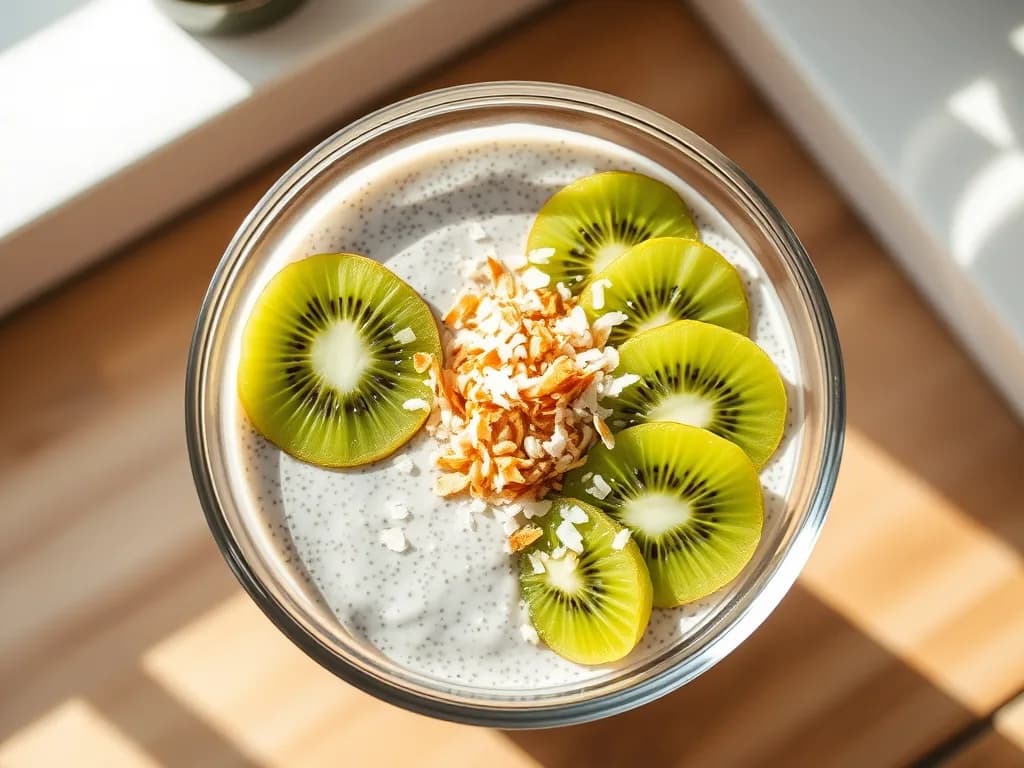 Fresh Kiwi Chia Pudding