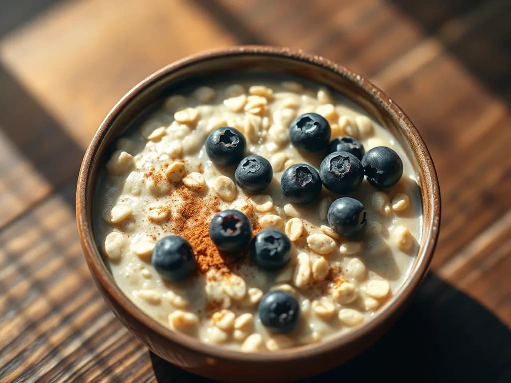 Creamy Steel-Cut Oats with Fresh Blueberries