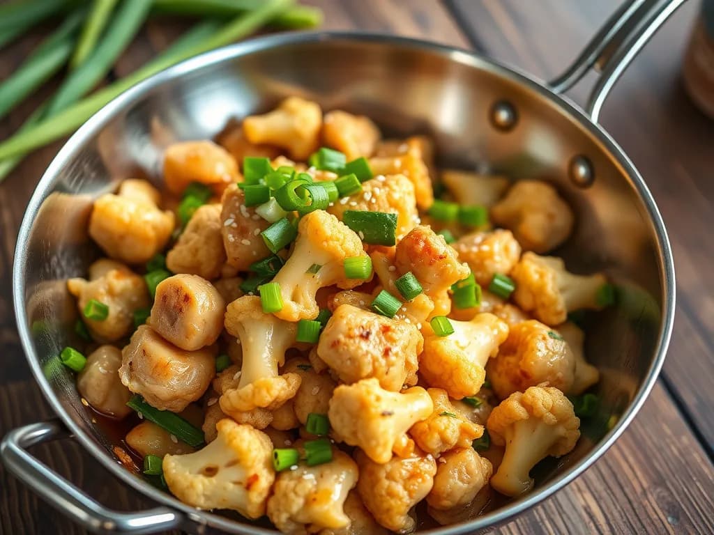 Fresh Chicken and Cauliflower Stir-Fry