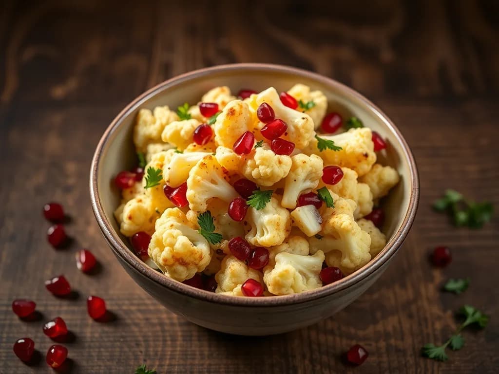 Roasted Cauliflower & Chickpea Salad with Lemon-Tahini Dressing