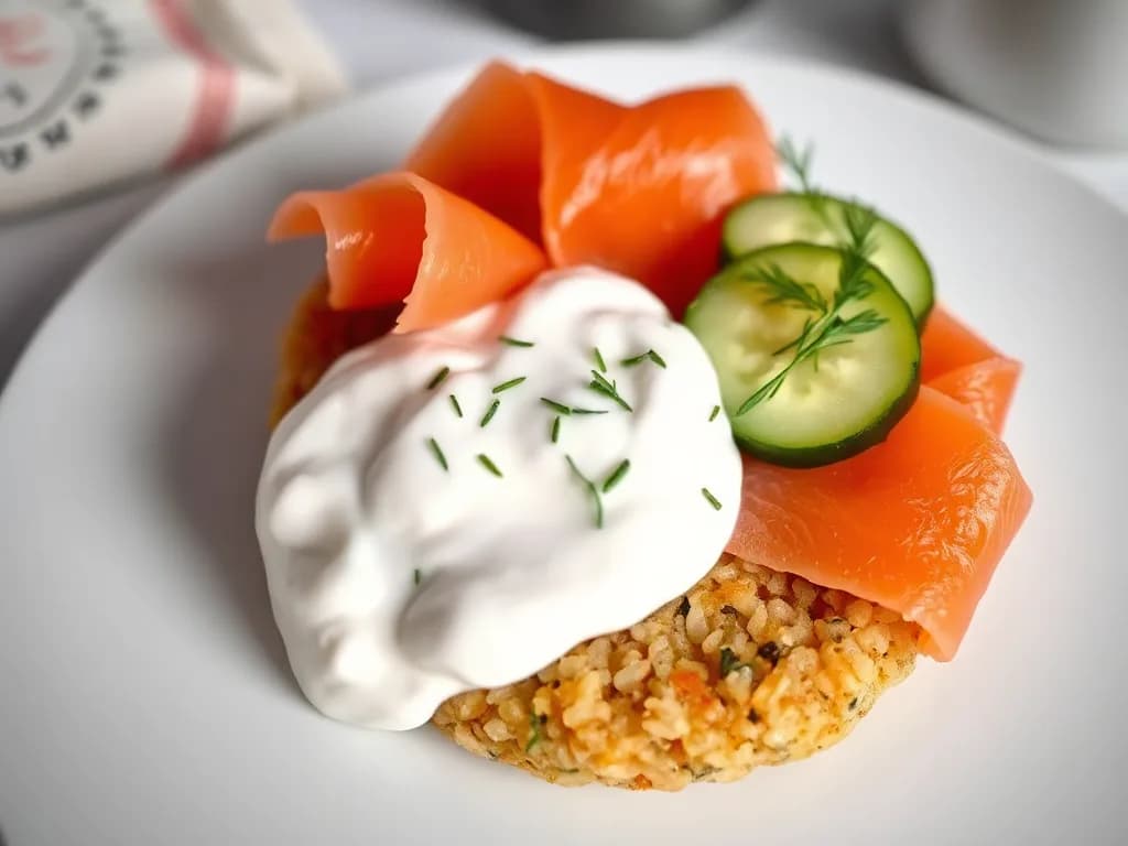 Smoked Salmon & Cucumber Rice Cake Bites