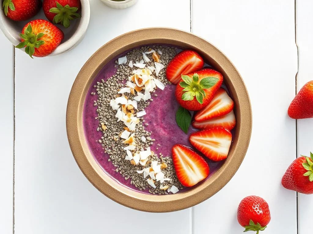 Refreshing Acai Bowl with Chia and Toasted Coconut