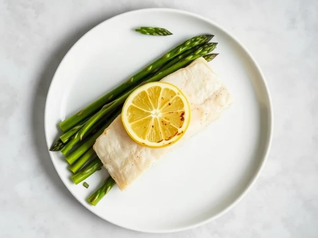 Baked Cod with Lemon and Asparagus