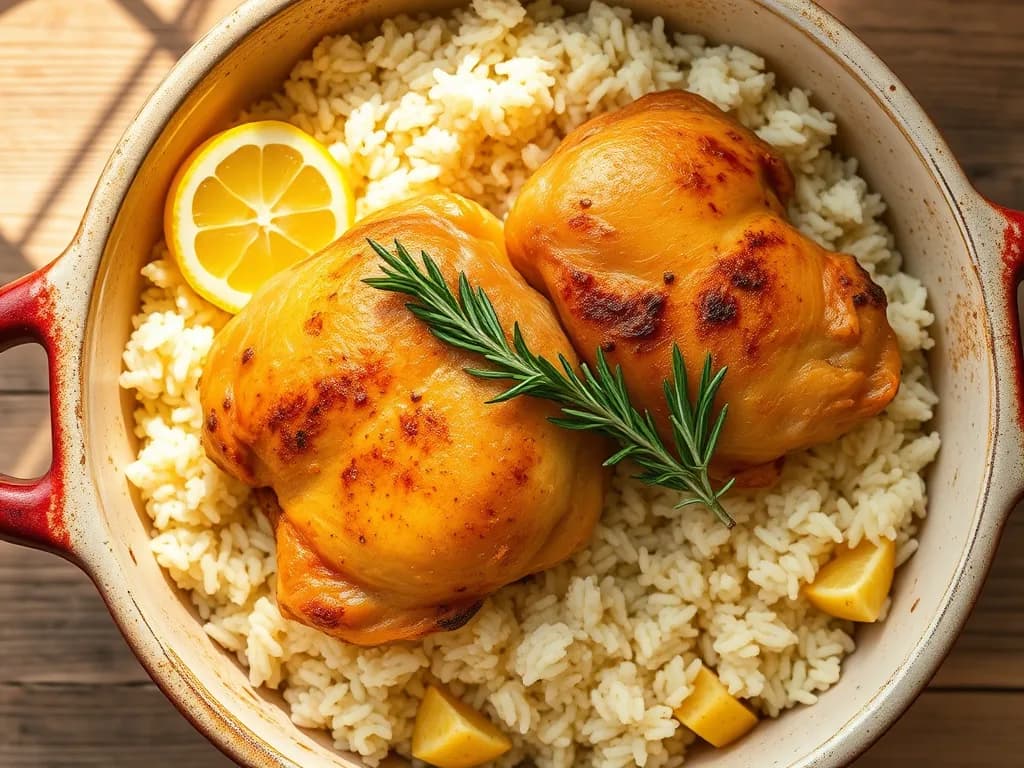 Herb-Roasted Chicken with Zesty Lemon Rice