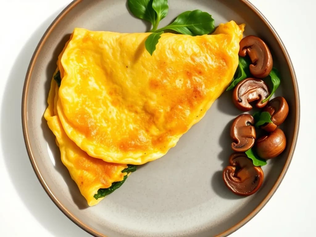 Garden-Fresh Spinach and Mushroom Omelet
