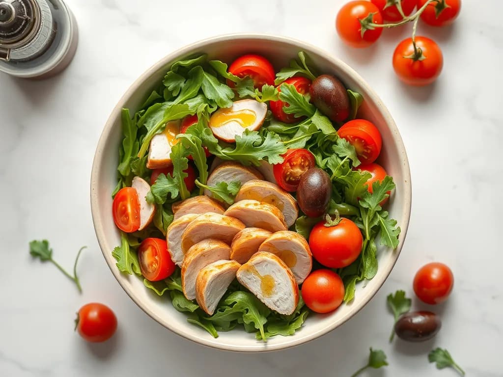 Mediterranean Turkey and Herb Salad