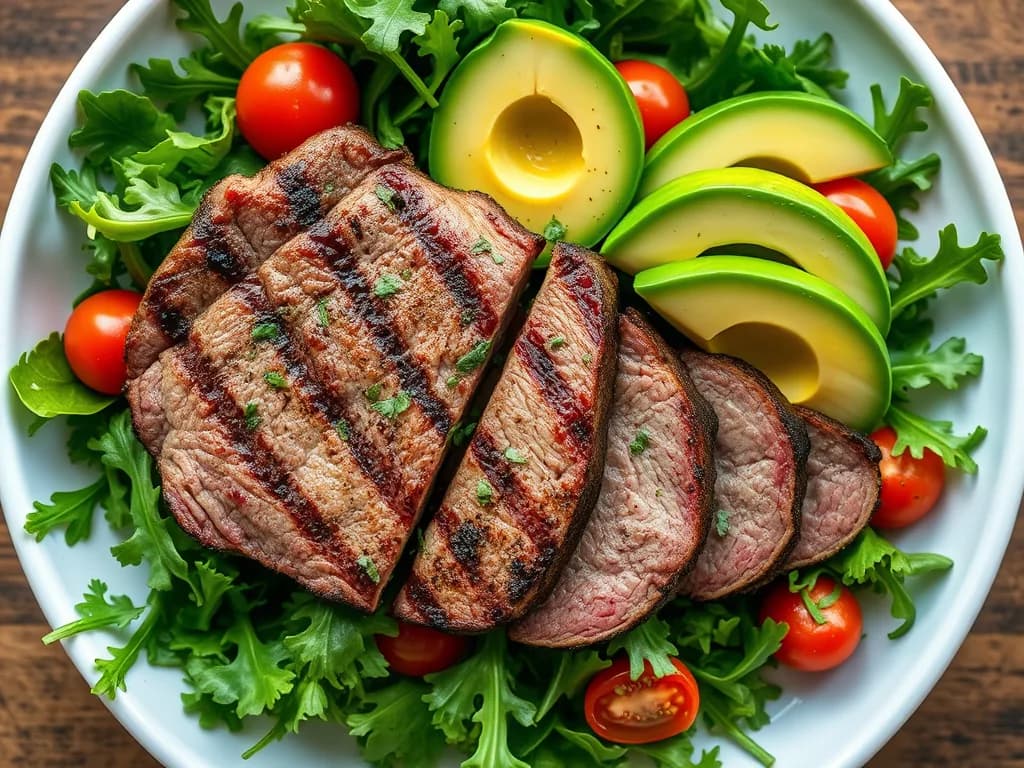 Zesty Lean Beef and Avocado Power Salad