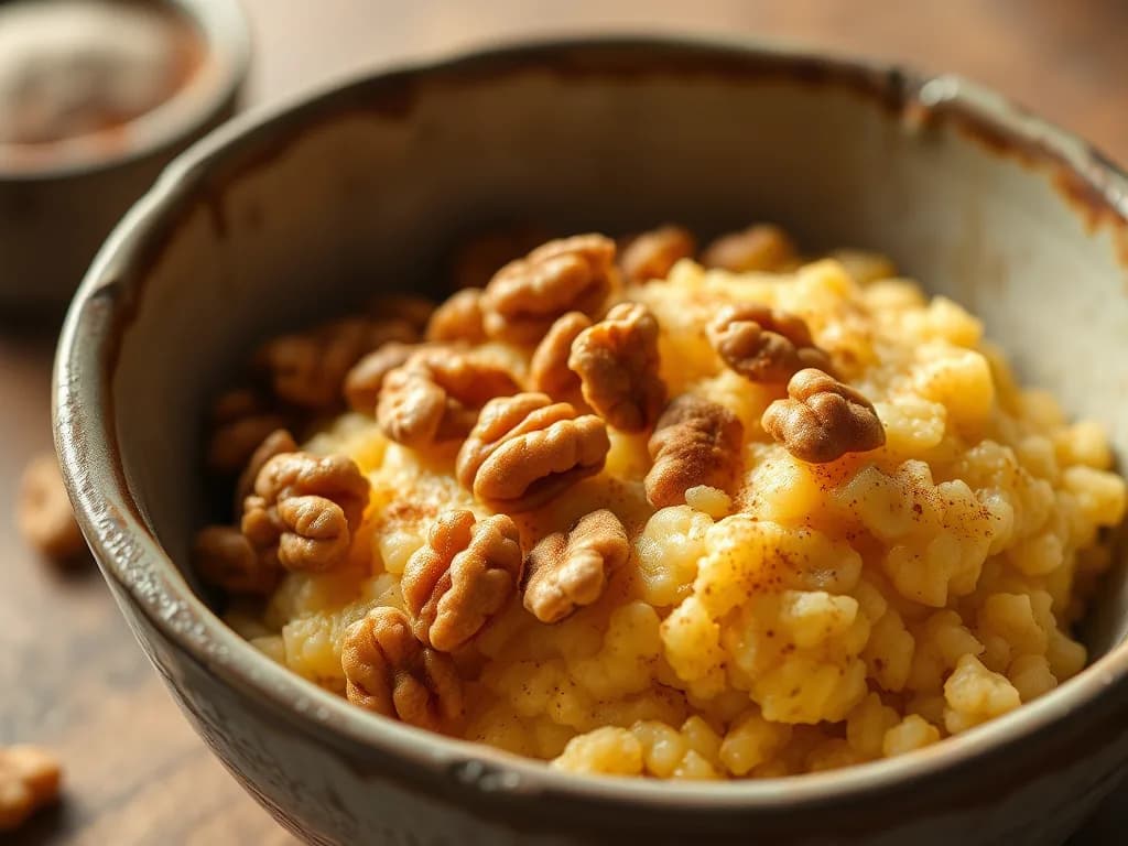 Warm Millet with Toasted Walnuts