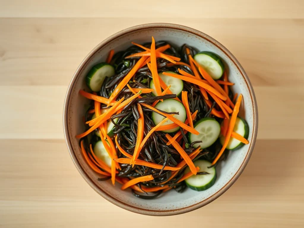 Bright & Refreshing Hijiki Sea Vegetable Salad